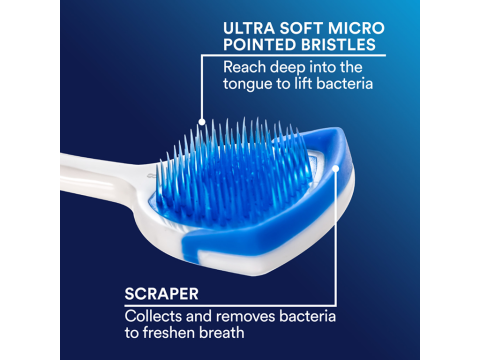 toothbrush tongue scraper vape residue, oral hygiene for vapers, clean mouth after vaping routine, dental tools vape - Orabrush® Tongue Cleaner