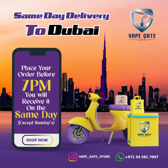 same-day vape delivery Dubai, drone delivery sunset, fast vape shipping UAE, courier delivering vape - Vape Dubai | Buy Vape Online in Abu Dhabi | Vape UAE