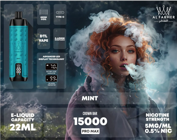 AL Fakher Crown Bar 15000 vape, luxury shisha style vape, DTL vaping experience, leather grip vape device - Unveiling the Luxurious Al Fakher Crown Bar Vape: Elevate Your ...