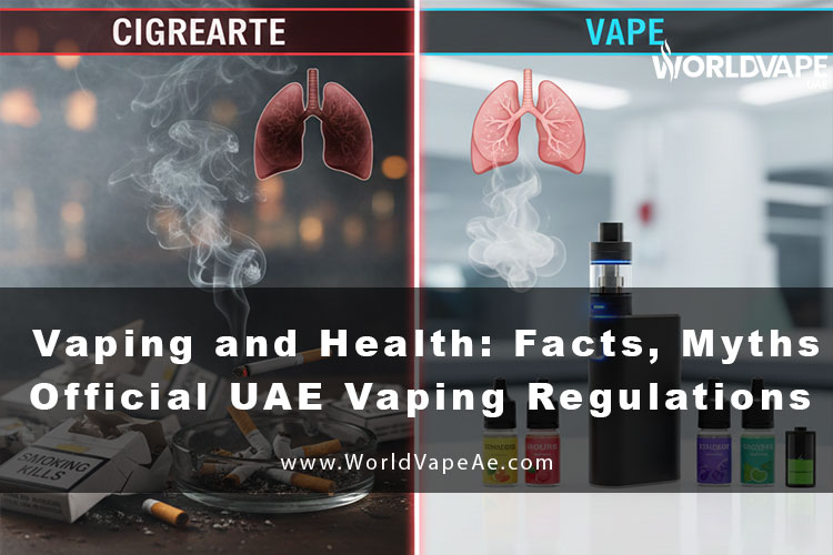 UAE vape regulations, ESMA compliance shield, legal vape safety, certified disposable vape, mandatory compliance icon - Vaping Health Facts, Myths, and Official UAE Regulations 2025