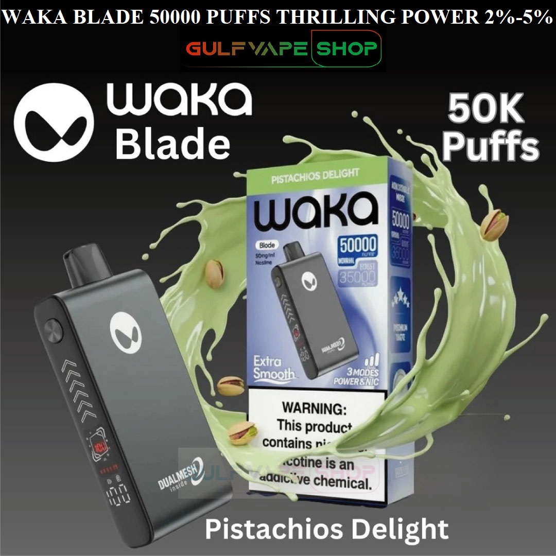 Waka Blade 50000 Puffs vape product shot, Waka Blade disposable vape - BEST WAKA BLADE 50000 PUFFS THRILLING POWER IN DUBAI UAE
