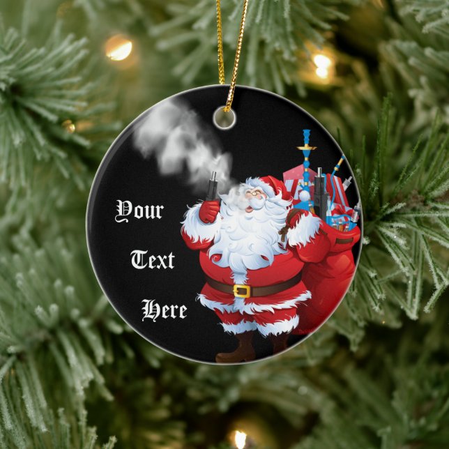 Christmas festive closing message, sparkling Christmas lights, holiday spirit end call, vape party celebration - VAPE | Merry Vaping Christmas Santa Claus Vaping Ceramic Ornament ...