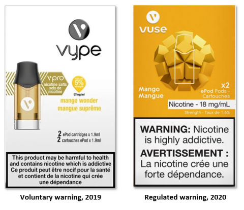 vape packaging health warnings, nicotine product labels, regulated vape packaging - A Big Change to Vape Product Advertising & Packaging | Lung ...